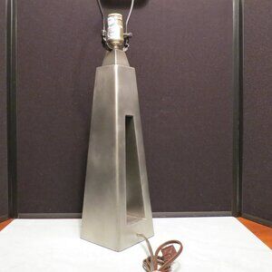26" Modern Lamp in Silver/No Bulb/No Shade